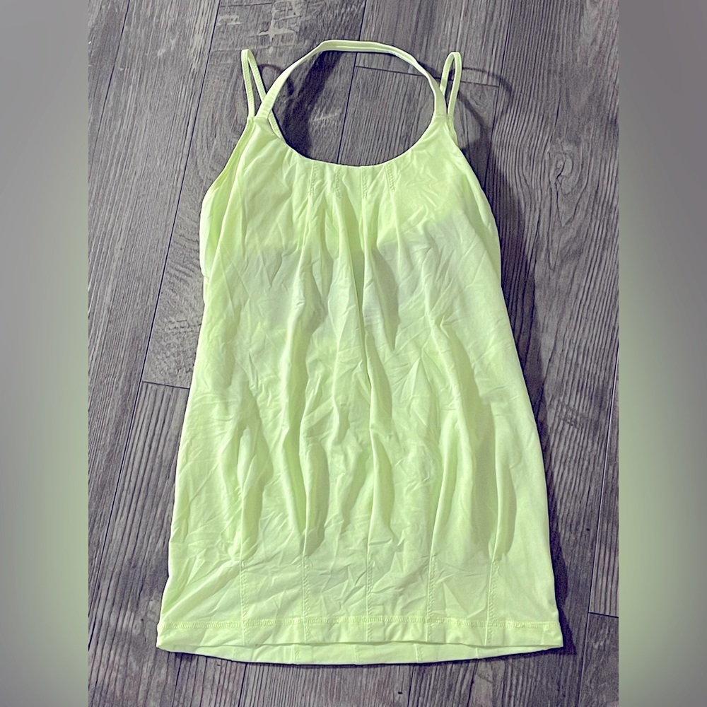 Lululemon size 4 - lime-aid in color tank with built-in bra